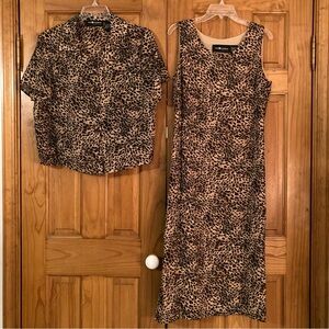 NWOT Vintage Sag Harbor Sleeveless Dress with Matching Blouse Size 14P